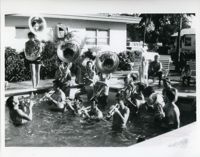 Band playing in pool