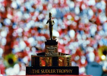 The Sudler Trophy in Memorial Stadium Photo Credit: David Puckett, used with permission of the UNL Bands