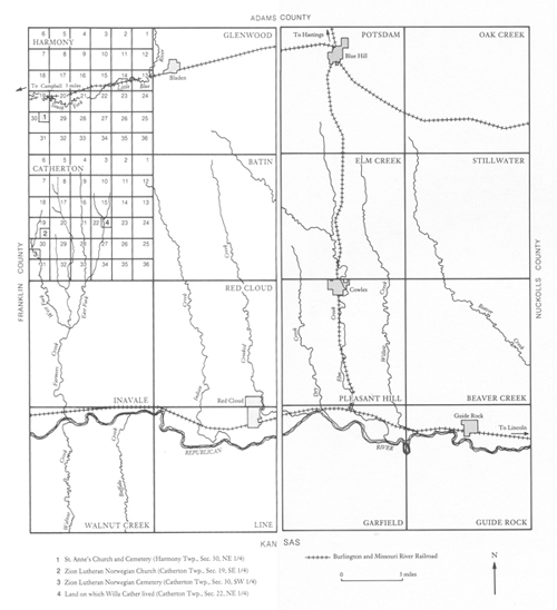 Map of Webster County, Nebraska, 1900.