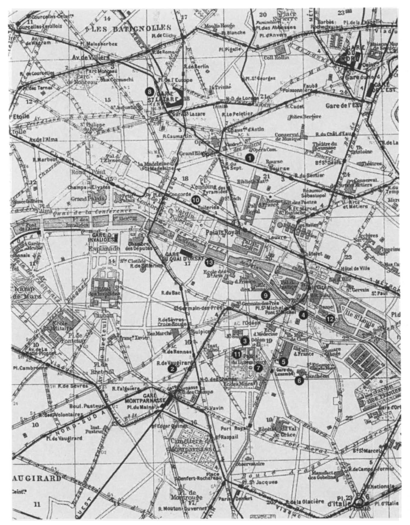 From Karl Baedeker, Paris and Its Environs, 18th revised edition (Leipzig: Baedeker, 1913).