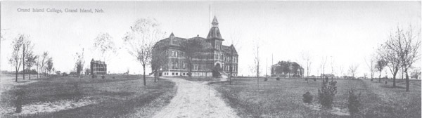 Postcard view of Grand Island Baptist College, Grand Island, Nebraska, c. 1905.