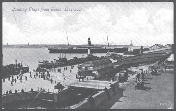 Postcard of the Liverpool docks