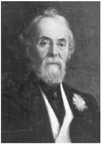 Bust-length studio portrait of Frederick E. Bristol.