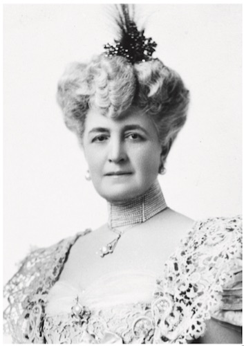 Bust-length studio portrait of Bertha Honoré Palmer.