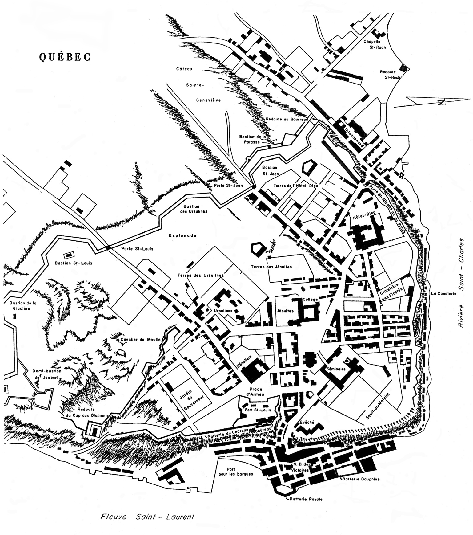 From Marcel Trudel, Atlas historique de la Nouvelle-France/An Atlas of New France (Quebec: Les Presses de l’Université Laval, 1968), 200.