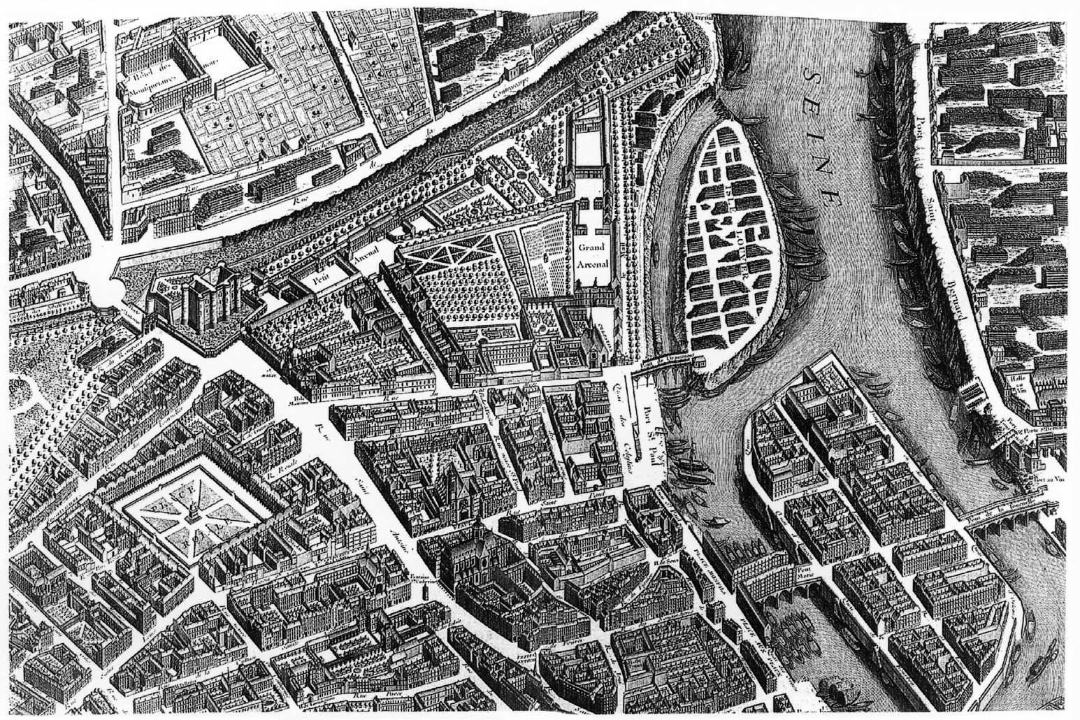From the Turgot map, c. 1739. Courtesy Lilly Library, Indiana University, Bloomington.