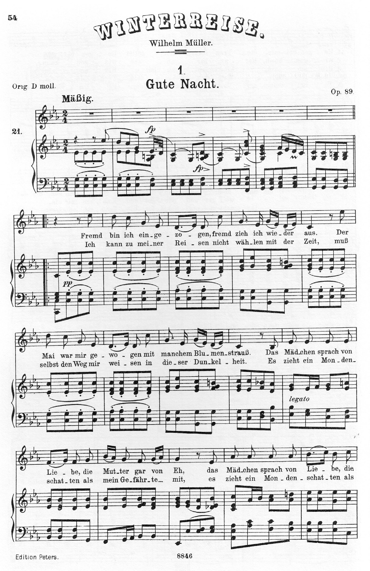 From Schubert, Lieder (Frankfurt: C. F. Peters, 1885).