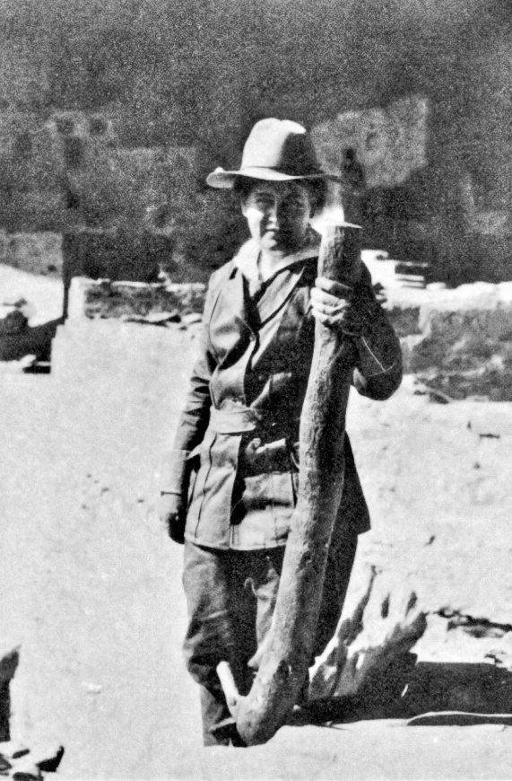 Cather, seen here at Cliff Palace on Mesa Verde in 1915, made several recreational excursions to the American Southwest.