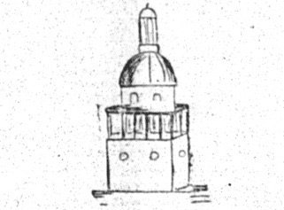 sketch of a domed building