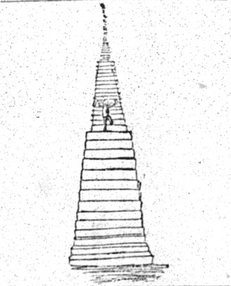 sketch of figure climbing stairs which are vanishing in the distance