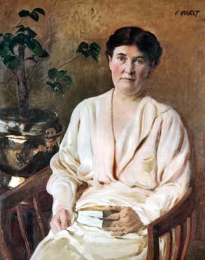 Image of Leon Bakst's portrait of Willa Cather, courtesy Omaha Public Library