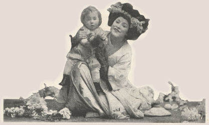 Illustratiion of Farrar as Madame Butterfly.