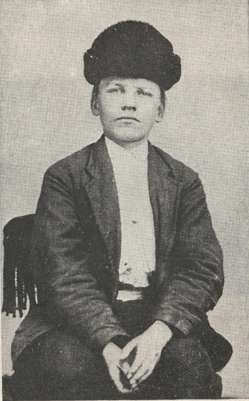 tintype of McClure at about ten years of age