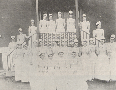 Photograph of a group of young nurses.