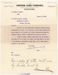 Cover letter and transaction statement ending December 31, 1909, Lincoln Land Company