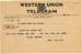 Telegram from William F. Cody to John H. Tait