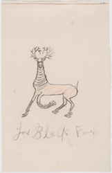 Drawing, "Joe Black Fox, Deer"