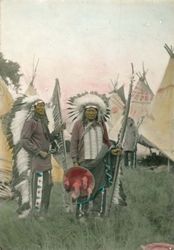 Chief Iron Tail and possibly High Eagle near tipis